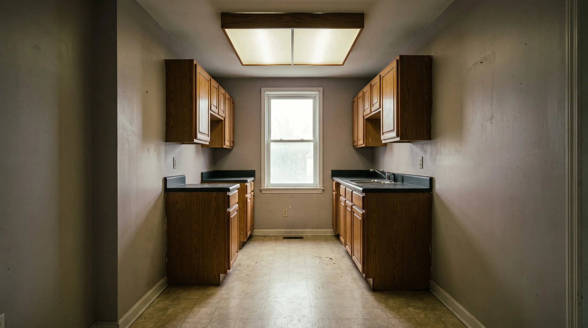 Before — original dated kitchen prior to remodel